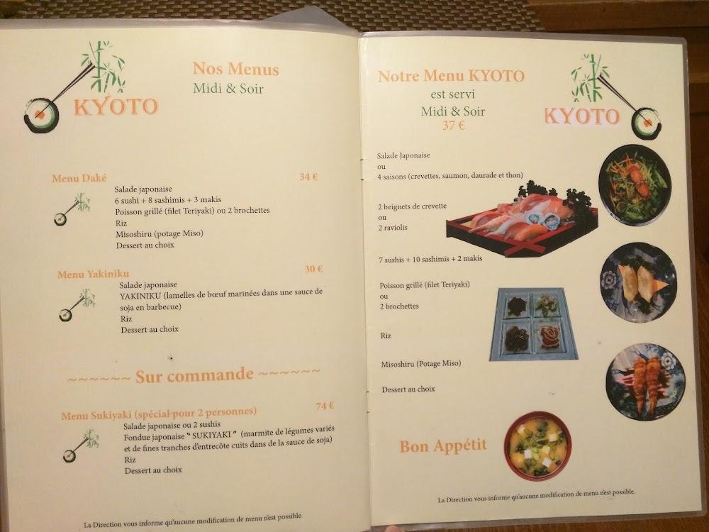 Kyoto - Menu Image 1